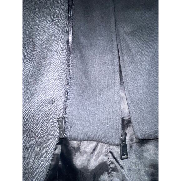 Express Wool Blend Double Breasted Coat with Zip-Out Hoodie - Men's Size S - Picture 8 of 14